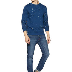 เสื้อสเวตเชิ้ตผ้าฝ้าย/ผ้าฟลีซน้ำหนักเบา ผลิตตามสั่ง (OEM) สำหรับผู้ชาย แบบเรียบง่าย แฟชั่น ทันสมัย พร้อมโลโก้พิมพ์ซิลิโคน แบบ unisex - Product Image 2