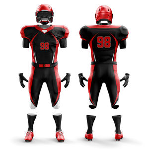 Trouvez des uniformes de football américain similaires en gros, pas chers, en coton/polyester, avec design de couleur personnalisé, respirants, imprimés, ensembles personnalisés - Product Image 1