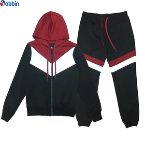 Nuevo Conjunto Deportivo Unisex Negro Cómodo con Capucha, Cierre de Cremallera, Manga Larga, Rayas, Ropa Casual de Otoño para Adultos, Corte Regular, Transpirable - Product Image 2