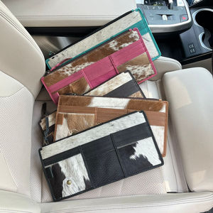 Genuine Cowhide Leather Car Sun Visor Organizer with Multi-Pockets Hanging Pocket <b>Pouch</b> Glasses Clip Pen Holder Car Accessories - Product Image 4