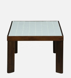 Nouvelle table basse en mosaïque avec pieds en bois disponible en plusieurs couleurs pour le salon et les meubles d'hôtel - Product Image 4