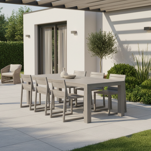 Mesa de Comedor Naro Garden de Teca para 8 Personas, Madera de Teca Sólida, Ecológica, Diseño Moderno y Simple, Uso Comercial de Lujo para Exteriores - Product Image 3