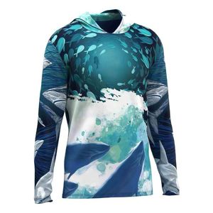Sudadera con Capucha Táctica de Pesca BEUDEN SPORTS Personalizada con Protección Solar UPF50, Tejido Elástico de Secado Rápido, Spandex/Poliéster, Estampado Digital, Unisex - Product Image 2
