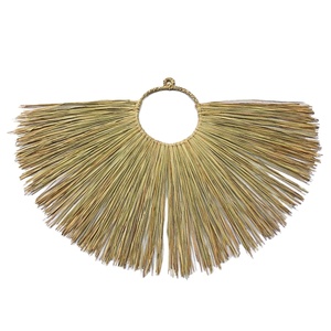Low Cost Raffia Rustic Seagrass African <b>Wall</b> Hanging Baskets Seagrass <b>Fan</b> <b>Wall</b> Hanging Vintage From Vietnam - Product Image 1