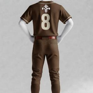 Uniforme de Béisbol con Cierre de Botones y Manga Corta con Estampado Sublimado para Hombre, 100% Poliéster, de RIVIAN ATLANTIC, en Oferta - Product Image 3