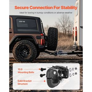Gancho de Remolque con Capacidad de Remolque de 30000 Libras, Gancho Receptor con Anillo de 2.5 y 3 Pulgadas, Kit de Montaje para Ganchos de Remolque - Product Image 3