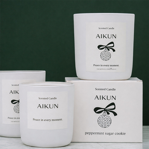 Vela Aromática AIKUN en Frasco de Vidrio de Larga Duración con Algas Marinas y Madera Flotante, Aroma Brisa Oceánica para Suministro al por Mayor - Product Image 2
