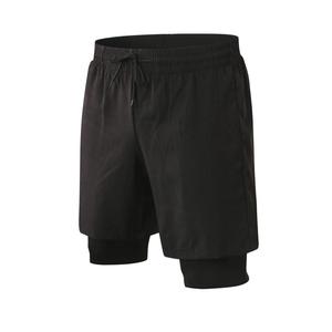Men's Gym Shorts Polyester/Nylon Drawstring Quick Dry Double <b>Layer</b> High Stretch <b>Mid</b> Breathable Waterproof Basketball Running - Product Image 1