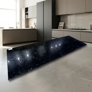 Trending Pearl Black Leather Granite Slab Premium Natural <b>Stone</b> Durable Textured Granite For Kitchen Countertops - Product Image 1