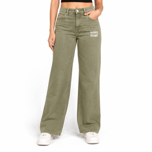Jeans en denim pour femmes, élégants, confortables, durables, modernes, décontractés, en tissu denim extensible en coton - Product Image 1