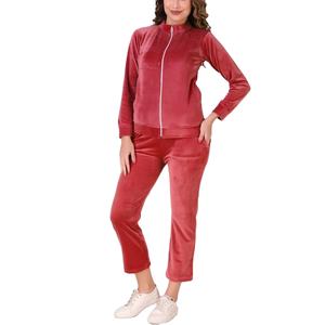 10% de réduction sur la qualité supérieure nouveau concepteur en gros 2 pièces ensemble femmes vêtements hiver velours velours survêtements survêtements Joggers chemises - Product Image 1