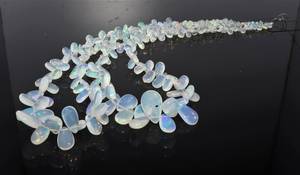 Cuentas de Ópalo Etíope Natural AAA, Forma de Pera Lisa, Hilo de 8 Pulgadas, Cuentas de Ópalo Welo Brillantes con Forma de Pera Lateral, Cuentas de Ópalo Natural de Alta Calidad - Product Image 5