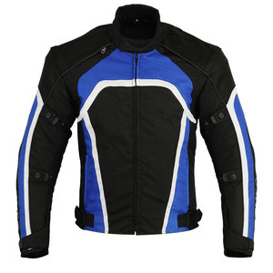 Blouson de moto pour homme à manches longues, coupe-vent, color-block, toutes saisons, vêtements de course, blouson de moto - Product Image 3