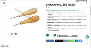 Diamond Coated Bead <b>Reamer</b> Set Wooden Handle Jewelry <b>Tools</b> Jewellery Making <b>Tools</b> Hand <b>Tools</b> Goldsmith <b>Tools</b> | Item No GS-103 - Product Image 3