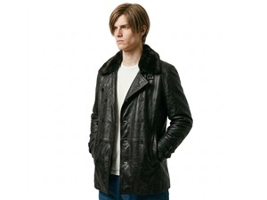 เสื้อแจ็คเก็ตหนังสีดำ Resident Evil 9 Requiem - เสื้อโค้ทคอสเพลย์ Leon S. Kennedy RE9 - Product Image 1