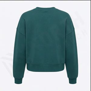 Sudadera con capucha de hombros caídos de gran tamaño con logotipo personalizado, jersey de calle con capucha, diseño impreso bordado esencial de peso pesado - Product Image 3