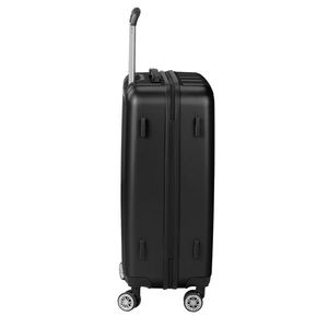 Valigia trolley da 24 pollici con striscia verticale singola, in ABS e PC, colore grigio scuro classico (N001), zaino da viaggio - Product Image 3