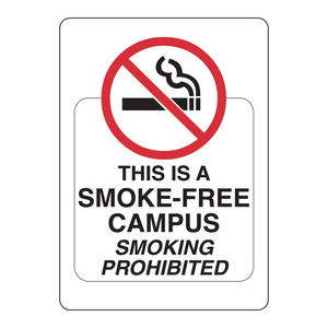 Señal de Prohibido Fumar Brady para Campus, Señal de Advertencia de PVC para Interiores/Exteriores - Product Image 1