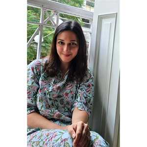 Ensemble de pyjama Water Lily Blush avec chouchou assorti, petite taille - Product Image 2