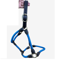 Harnais hybride en cuir premium teint en tambour pour chevaux d'écurie, avec rembourrage en cuir souple, équipement équestre