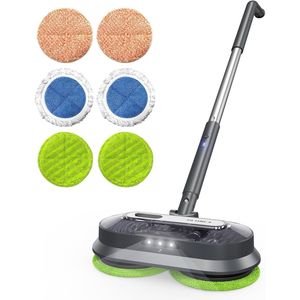 BLONEX Lightweight Cordless <b>Electric</b> Mop with Detachable Water Tank & <b>Spin</b> Mop Headlights for Hardwood Tiling - Product Image 1