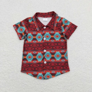 Chemise polo en polyester pour filles INDEX, imprimé drapeau américain, col rouge, uniforme scolaire pour enfants - Product Image 2