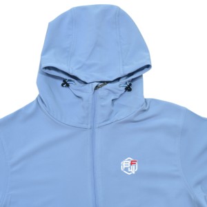 Veste de sport à capuche zippée personnalisée avec logo pour homme, col montant, idéale pour la course, le golf, le cyclisme, coupe-vent - Product Image 3