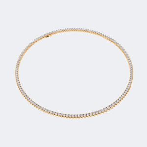 Collier tennis en diamants ronds sertis à griffes 11,50 CTW - Product Image 1
