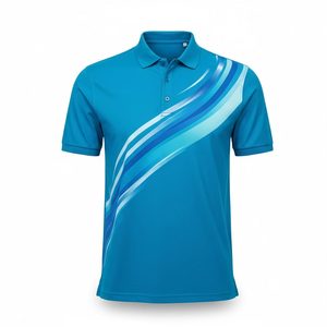 Chemises pour hommes respirantes et personnalisables avec impression numérique, en tissu polyester-coton satiné, manches courtes et options de logo personnalisé - Product Image 4