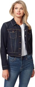 Veste en jean unisexe en cire, col rabattu, fermeture boutonnée, manches classiques, couleur unie, délavée, style décontracté, pour l'automne - Product Image 3