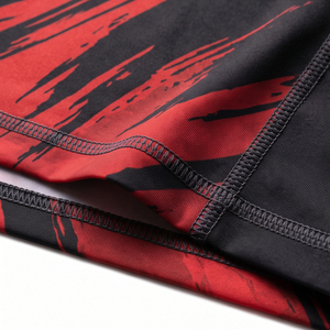 Mens Tight Compression <b>Rash</b> Guard Jersey Quick Dry 120g 100% Cotton Heat-Transfer Printed Front Breathable MMA BJJ Training Tops - Product Image 6