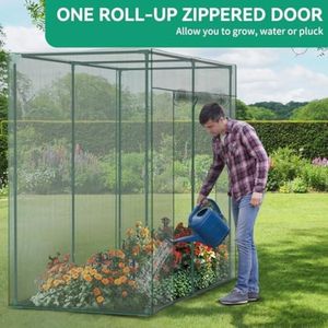 Tenda a Rete Protettiva per Piante da Giardino 6.6x3.3x6 Piedi, Copertura per Aiuole Rialzate con Porta con Cerniera - Product Image 3