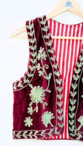Chaleco Vintage de Terciopelo Tejido y Bordado, Ecológico, 100% Algodón, Estilo Boho Floral, Sin Mangas, para Primavera, Verano e Invierno - Product Image 2