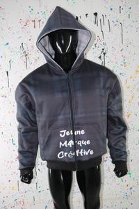 Sweat-shirts à fermeture éclair pour hommes, 100% coton, coupe classique vintage, hiver - Product Image 3