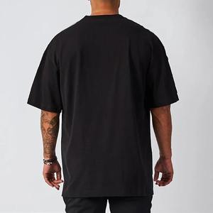 Nouveau T-shirt pour homme, col rond, manches courtes, hauts et t-shirts pour homme, T-shirt de fitness pour homme, vêtements pour homme, T-shirt noir uni en coton surdimensionné pour homme - Product Image 2