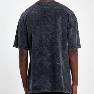 Camiseta Extra Grande de Primera Calidad, 250 GSM, Lavado Ácido, para Hombre, Alta Calidad, Estilo Vintage, Hombros Caídos, Streetwear - Product Image 2