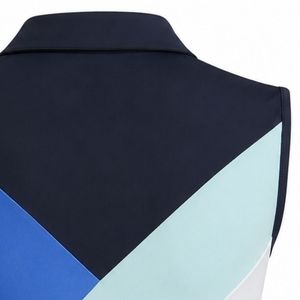 Women's <b>White</b> Blue Color Block <b>Polo</b> Shirt Short Sleeve Lightweight Sports Top Stylish Outdoor Wear for Golf Training - Product Image 5