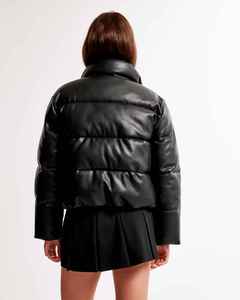 Stylish Genuine <b>Sheepskin</b> Bomber Leather <b>Jacket</b> for Winter Solid Pattern Motorcycle Leather with Printed Decorative Logo - Product Image 4