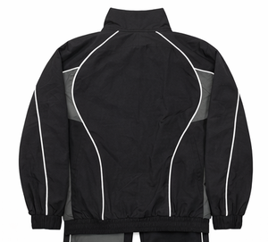 Oem Streetwear Mens Winter Lightweight Sports Zip <b>Reflective</b> Hooded 2 Piece Windbreaker Set Custom Logo Tracksuit 100% Nylon - Product Image 3