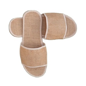 Vente en gros Pantoufles d'hôtel en jute naturelle de qualité fine Pantoufles de spa jetables bon marché à bas quantité minimale de commande Respectueux de l'environnement - Product Image 2