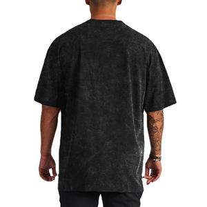 Relaxed Fit Drop Shoulder Cheap Price Athletic Workout T shirts Blank Cotton T Shirts Wholesale Bulk Discount Oversized Shirts - Product Image 4