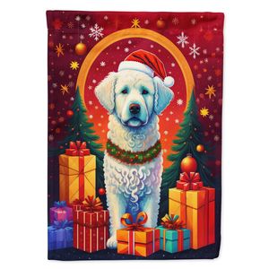 Kuvasz Drapeau de jardin de Noël de vacances Drapeau de cour décoratif multicolore Bannière pour Patio Oeuvre d'art et lits de jardin pour décor de boîte aux lettres - Product Image 1