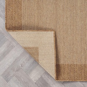Jute Modern Designer Rectangle Braided Rug Natural Fiber Living <b>Room</b> <b>Carpet</b> Natural Color Rug Pet Friendly Washable Picnic - Product Image 3
