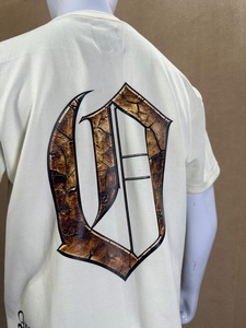 T-shirt graphique Off-White en gros, coton épais, coupe oversize, style Hip Hop Gothique, imprimé, pour homme, vintage Y2K, streetwear - Product Image 3