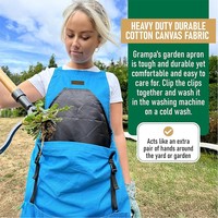 Tablier de récolte en tissu Oxford avec grandes poches et fermeture rapide pour la cueillette de fruits et légumes, idéal pour le jardinage