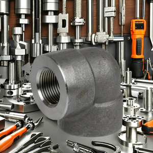 Raccord de tuyauterie en acier au carbone forgé C-Way ASTM A234 WPB SCH10 15 mm, coude à souder égal avec traitement de surface lisse - Product Image 2