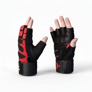 Fitness Exercise Gym Training Weight Lifting <b>Glove</b> Half Finger Gym Weightlifting Breathable Non Slip Adjustable Wrist Straps - Product Image 2