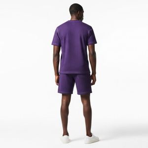 Men short set soft fabric breathable lightweight comfortable fit daily lifestyle Printed Polyester Nonwoven <b>Tracksuit</b> Activewear - Product Image 2