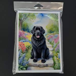 Newfoundland Spring Path Whimsical A7 <b>Greeting</b> <b>Cards</b> Pack of 8 Blank <b>Note</b> <b>Cards</b> with Envelopes Size 5x7 - Product Image 3