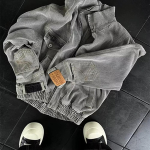 Custom Men's Denim <b>Jacket</b> Distressed Washed Cotton Casual Streetwear <b>Jacket</b> OEM ODM Private Label Wholesale - Product Image 4